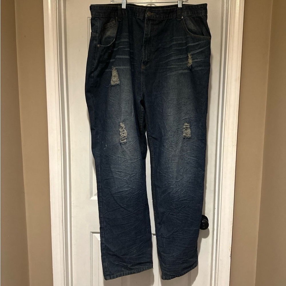 Y2K Enyce(Sean Combs/Puff Daddy) Baggy Jeans “Whiskering” Men’s Size 48x34